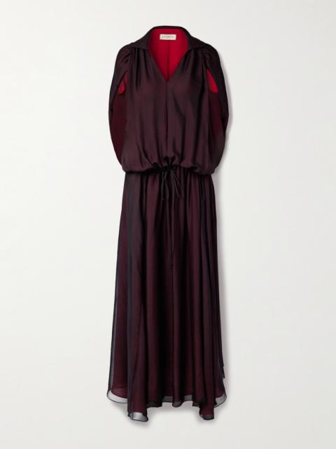 KALLMEYER Gillian Layered Gathered Silk-chiffon Maxi Dress
