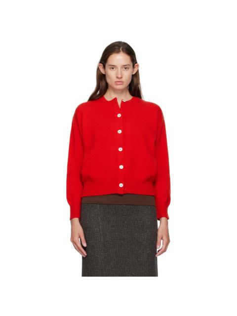 &DAUGHTER Red Ada Crewneck Cardigan