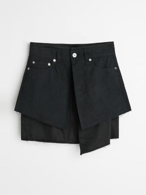Mini Denim Skirt Black Canvas