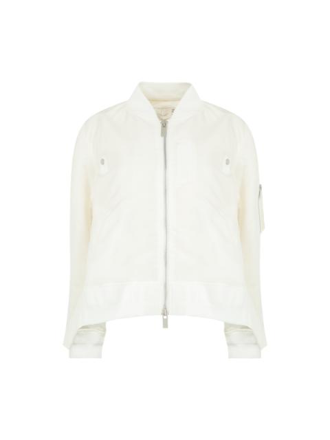 sacai NYLON TWILL X WOOL SUITING BLOUSON