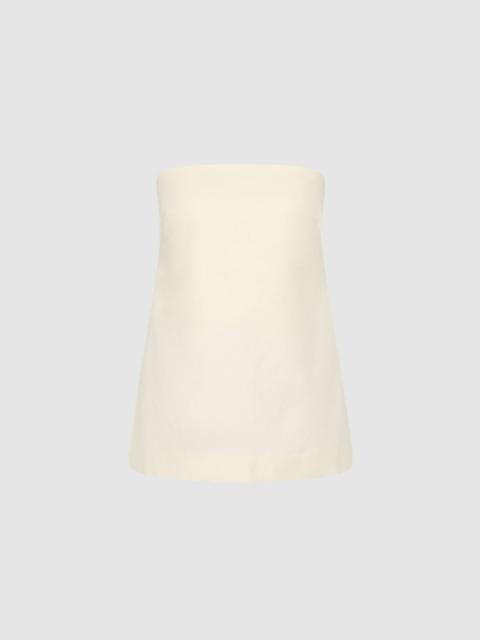 ST. AGNI Strapless Rouleau Tie Top - Ivory