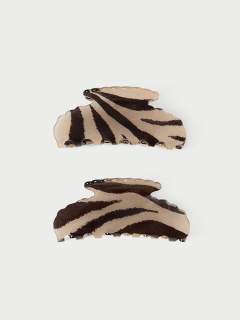 LOEFFLER RANDALL Yuri Zebra Hair Clip Set