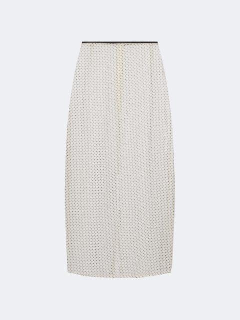Hunza G Polka-dot sheer midi skirt