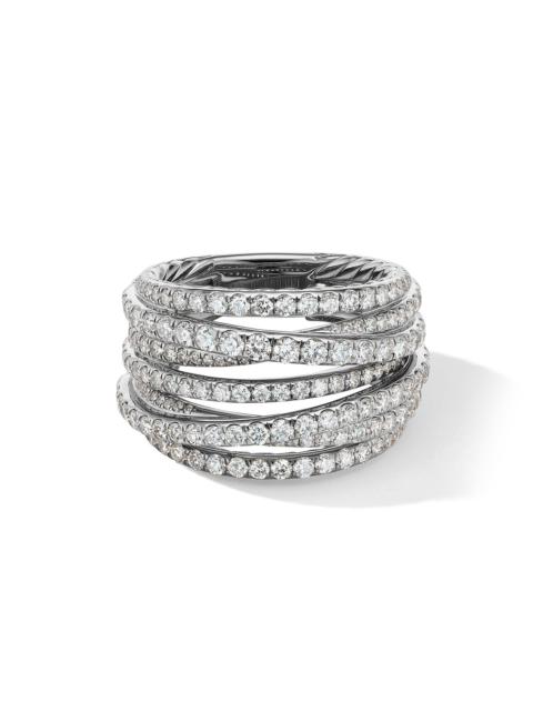 DAVID YURMAN Women's Pavé Crossover Ring in 18K White Gold - White Gold