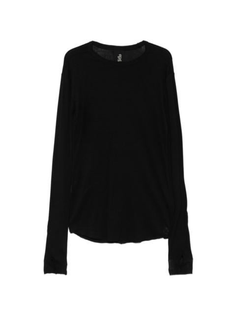 thom/krom thumb-slot raw-edge long-sleeve t-shirt