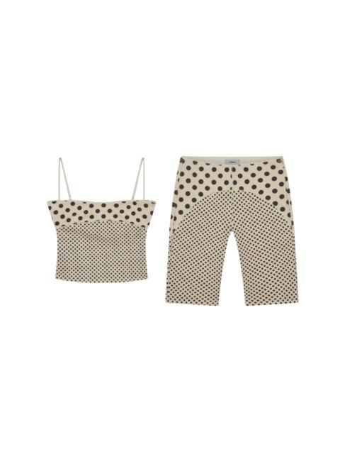 miaou STELLA TANK + JANE CAPRI - NUDE POLKA DOT