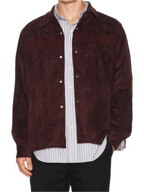 NEEDLES Fringe Open Collar Shirt Rayon Corduroy