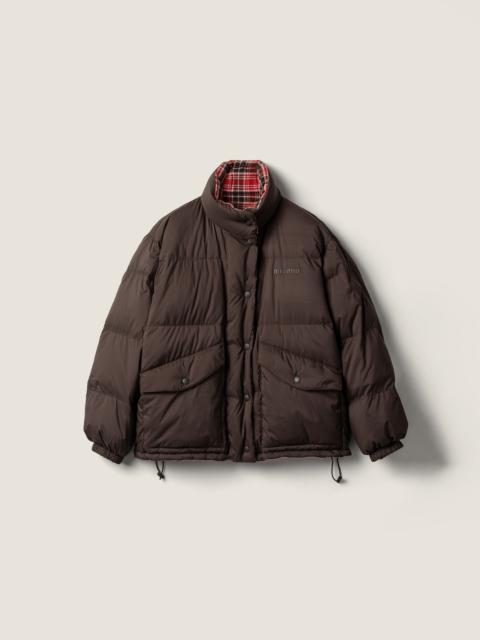 Miu Miu Technical pongé reversible down jacket