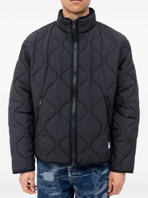 HUGO quilted zip-up jacket