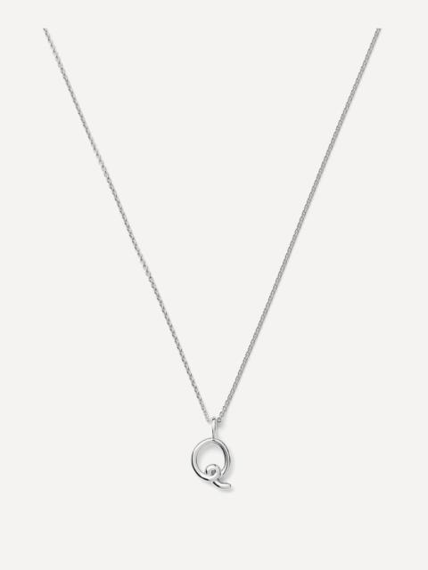 MISSOMA Sterling Silver Curly Molten Mini Q Initial Pendant Necklace