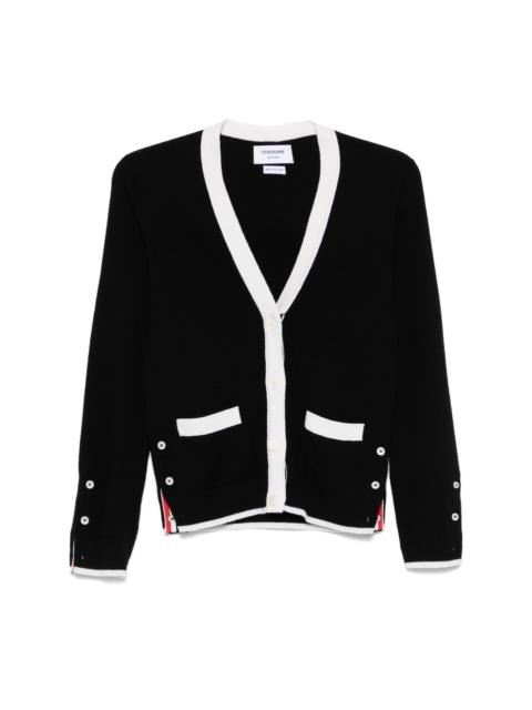 Thom Browne tipping-detailed cashmere cardigan