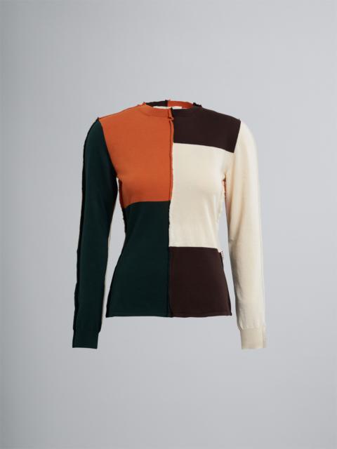 Marni COLOURBLOCK BIO COTTON SWEATER