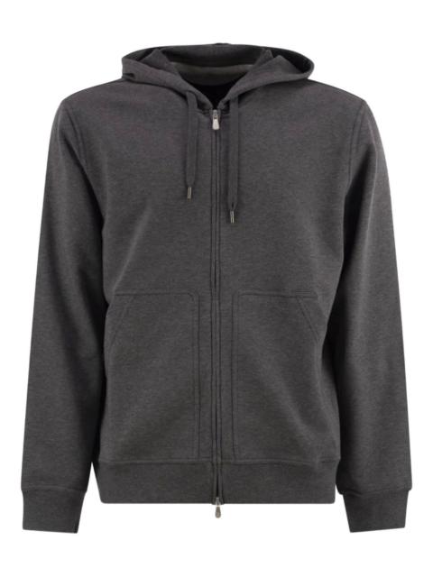 Brunello Cucinelli hooded zip-front sweatshirt
