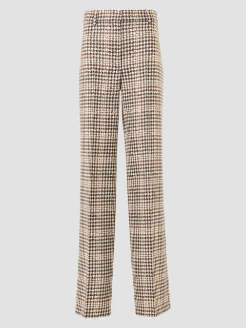 AKRIS Women's Chiaro Plaid Wool-Blend Tweed Pants - Winter White Espresso