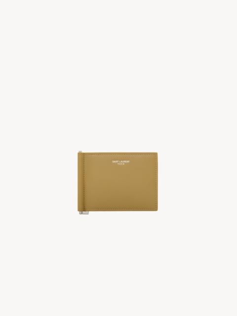 SAINT LAURENT SAINT LAURENT PARIS BILL CLIP WALLET IN SMOOTH LEATHER