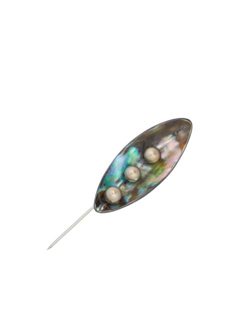 TORY BURCH pearl pin leaf