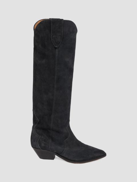 Isabel Marant Women's Denvee 40MM Suede Tall Western Boots - Faded Black