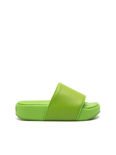 flatform square-toe slides