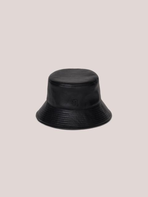 Nanushka CARAN - Regenerated leather bucket hat - Black