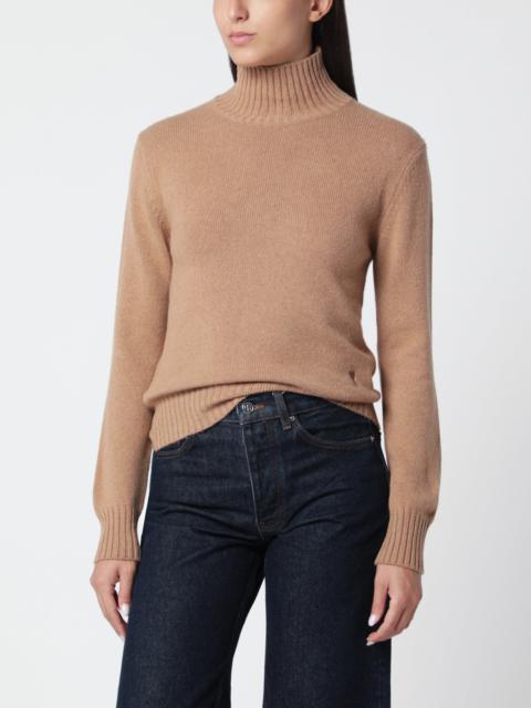 AMI Paris Camel turtleneck sweater in cashmere and wool