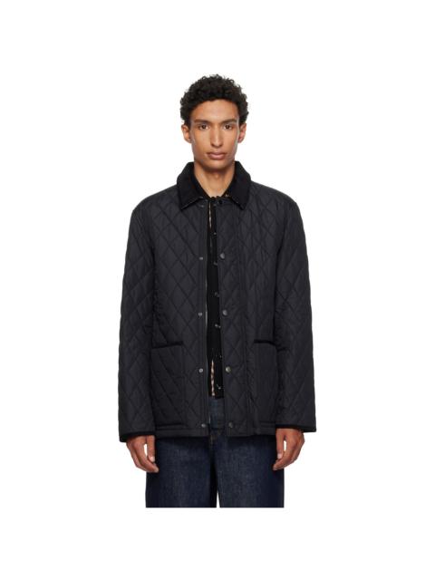 Burberry Black Quilted Nylon Haddington Jacket