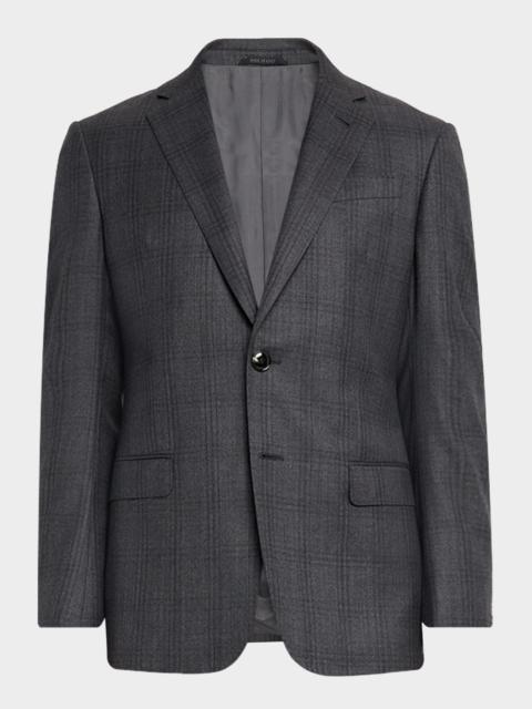 GIORGIO ARMANI Men's Subtle Tonal Plaid Two-Piece Suit