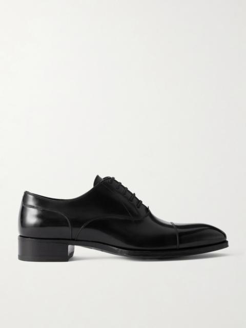 TOM FORD Elkan Burnished-Leather Oxford Shoes