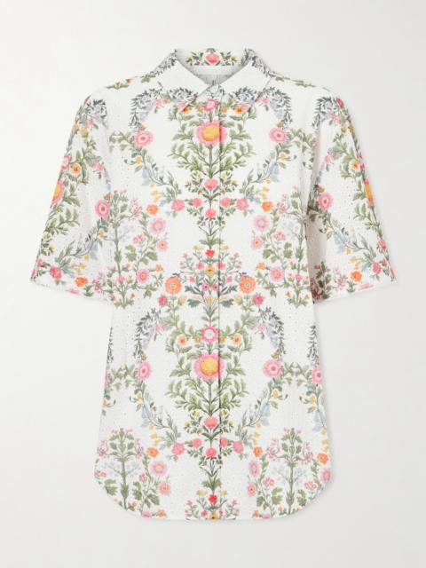 BORGO DE NOR Akari Printed Broderie Anglaise Cotton Shirt