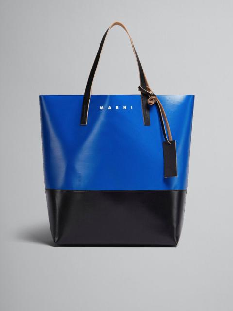 TRIBECA SHOPPING BAG IN BLUE AND BLACK