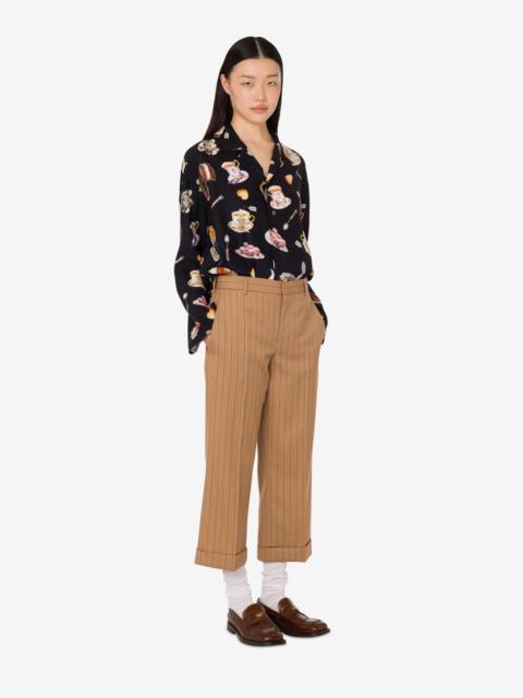 Moschino PRINTED SILK SATIN SHIRT