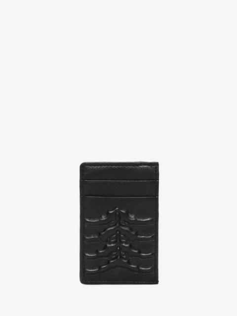 Alexander McQueen Men's Leather Card Holder in Black