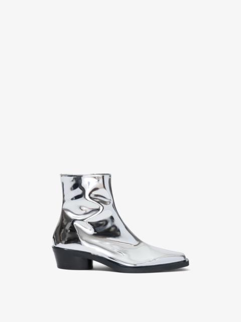 Proenza Schouler Bronco Ankle Boots in Mirrored Metallic