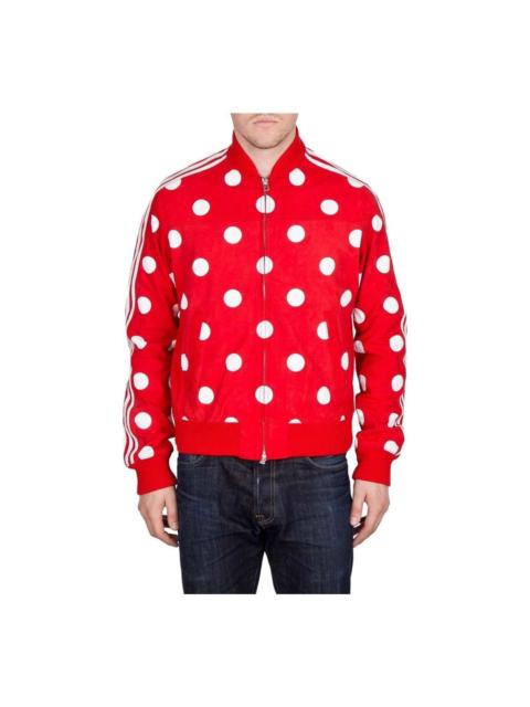 adidas Adidas x Pharrell Big Polka Dot Leather Track Top 'Red' AB1618