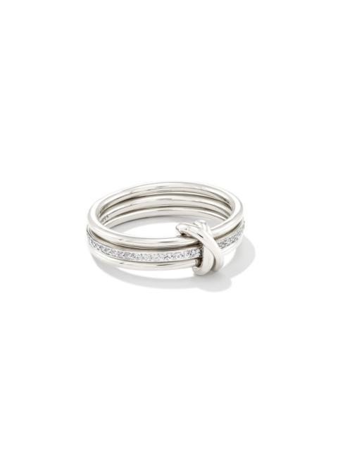 KENDRA SCOTT Tia Sterling Silver Band Ring in White Sapphire
