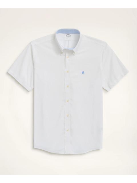 Brooks Brothers Stretch Non-Iron Oxford Button-Down Collar Short-Sleeve Sport Shirt