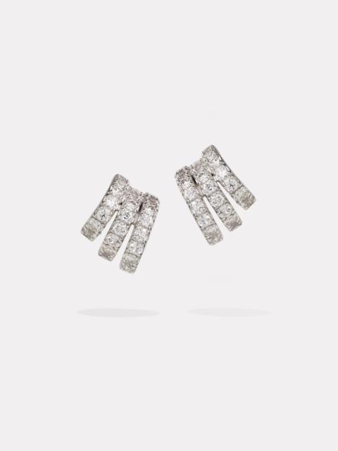 By Pariah Classic Pavé Earring Stack | White Gold