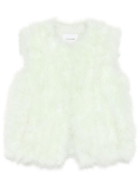 Yves Salomon feather silk vest