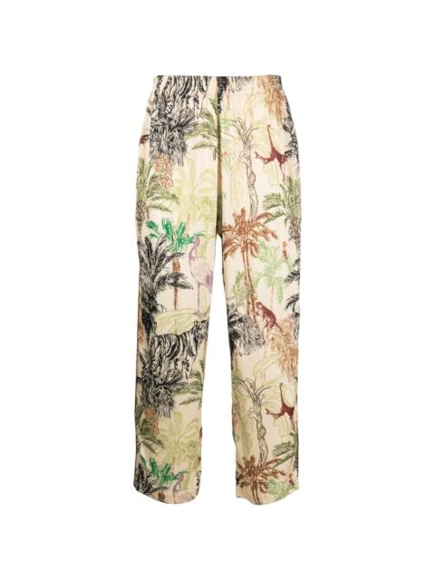 jungle-print trousers