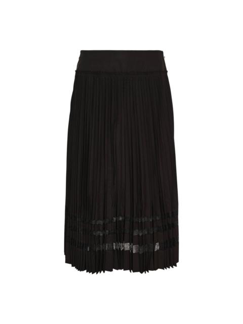 3.1 Phillip Lim Midi Pleated Lace Skirt