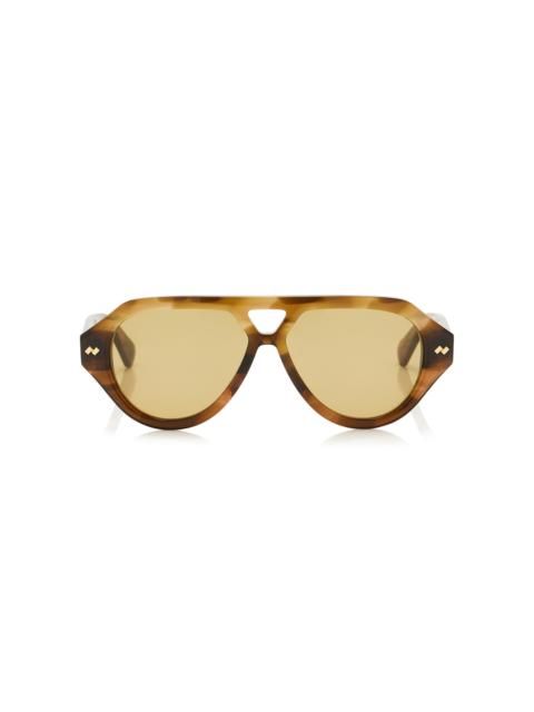 Bottega Veneta Aviator Acetate Sunglasses