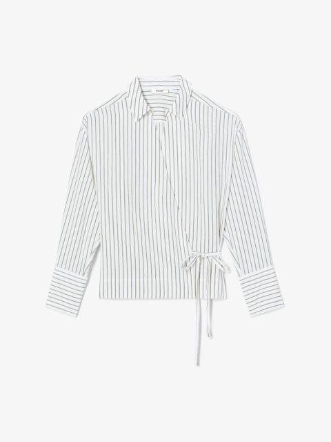 M.M.LaFleur Leona Wrap Top - Shadow Stripe