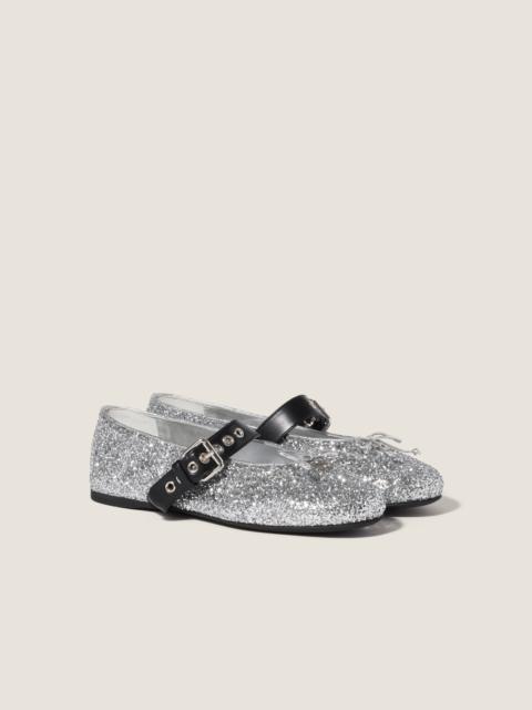 Miu Miu Glitter ballerinas