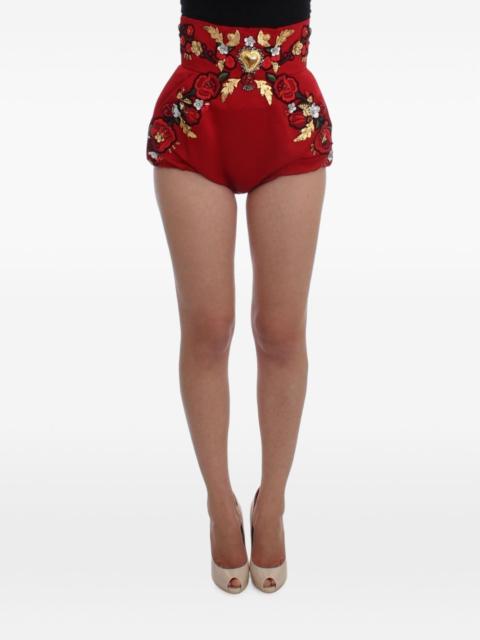 Dolce & Gabbana crystal-embellished shorts