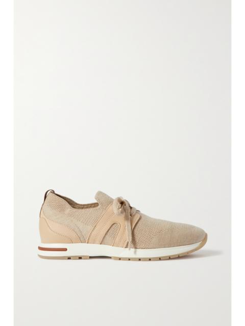 Loro Piana Flexy Lady Wool, Leather And Suede Sneakers