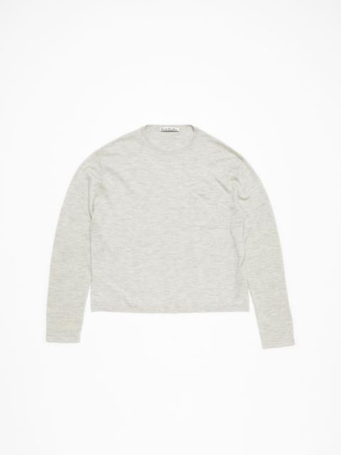Acne Studios Crew neck jumper cashmere - Light Grey Melange