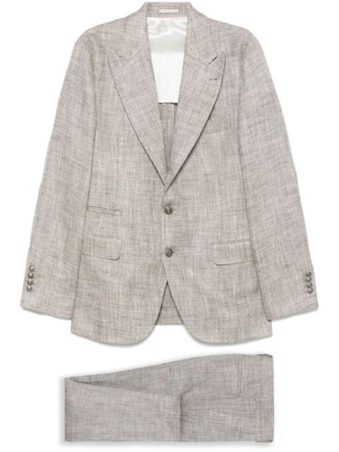 Brunello Cucinelli herringbone suit