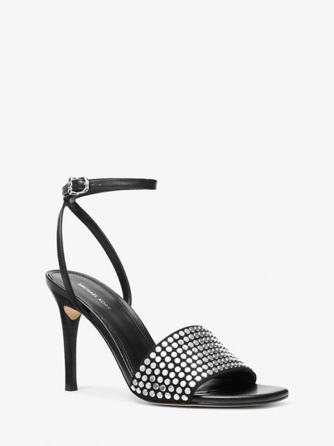 MICHAEL KORS Elyse Studded Leather Sandal