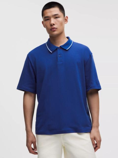 lululemon Mesh-Knit Jersey Short-Sleeve Polo Shirt
