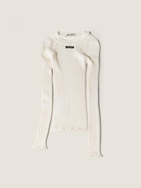 Miu Miu Silk crew-neck sweater