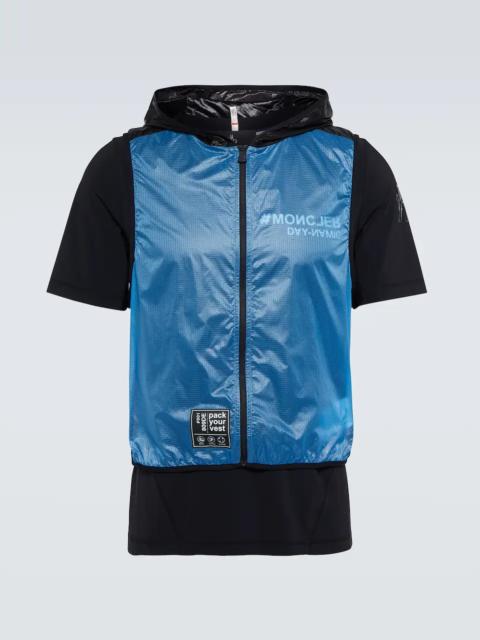 Moncler Grenoble 로고 인쇄 층 T 셔츠